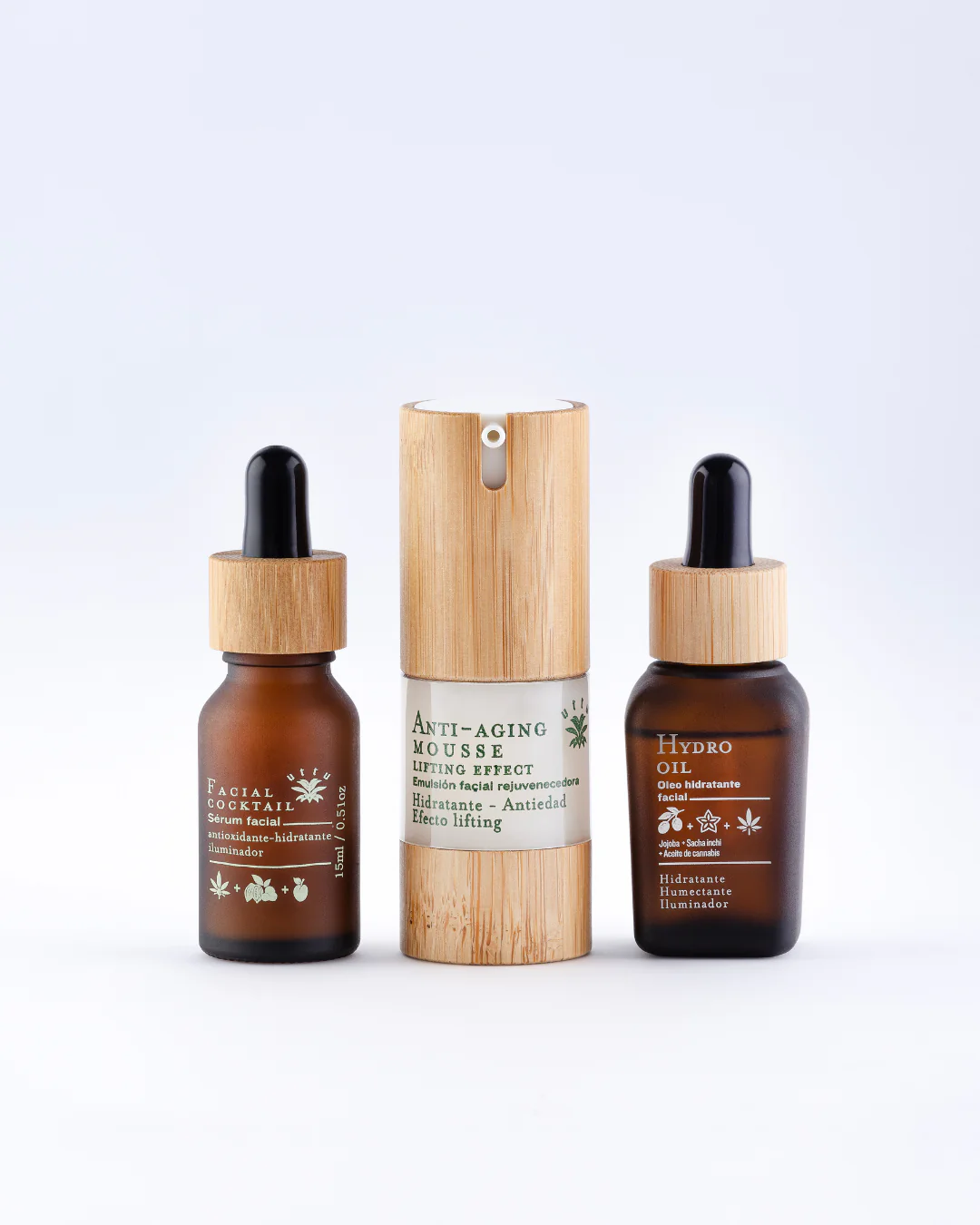 Kit Longevity Viajero (Serum 15Ml + Anti-Aging Fórmula Ligera 22Ml + Hydro Oil 20Ml)